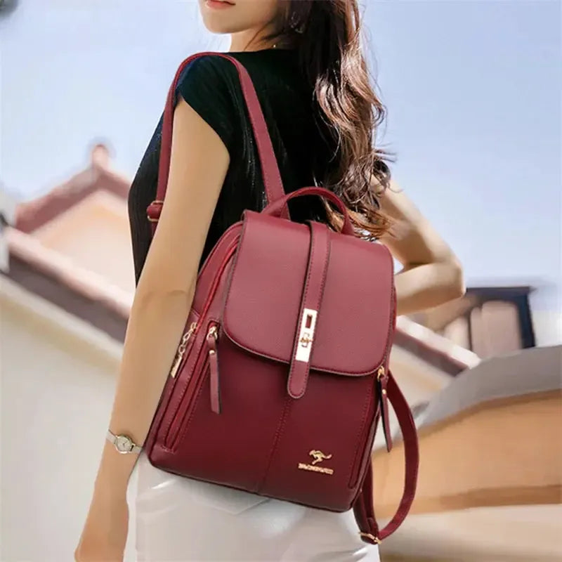 Petit sac à dos en cuir élégant