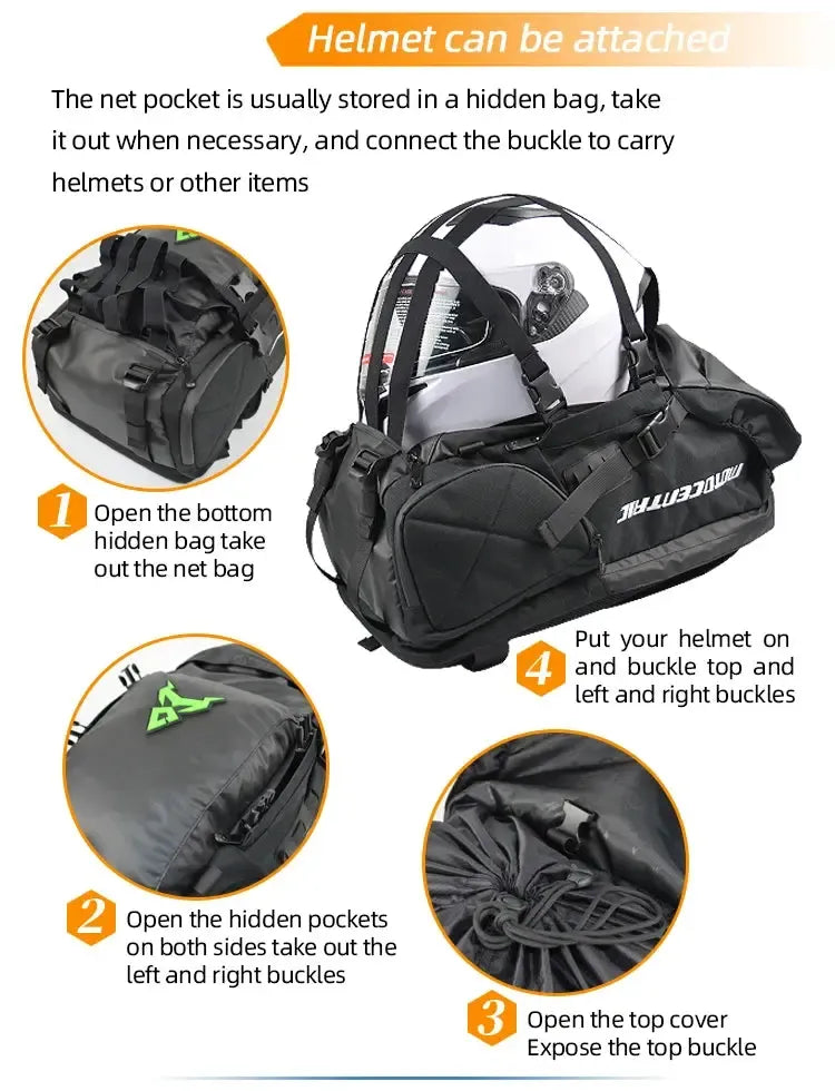 Sac à Dos Moto Accrochable sur Porte Bagage