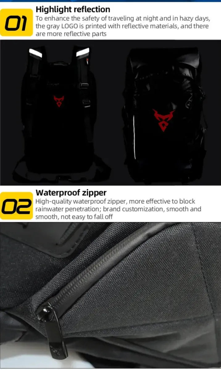 Sac à Dos Moto Accrochable sur Porte Bagage