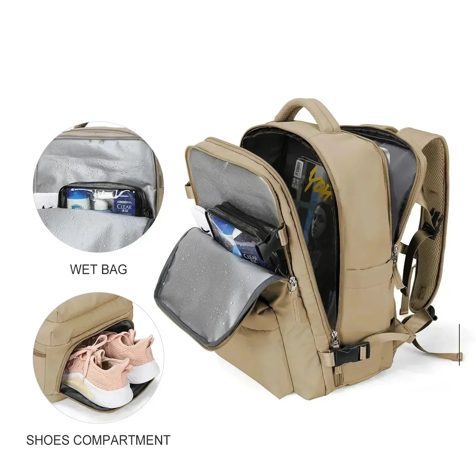 Sac à dos cabine ouverture valise 40x30x20
