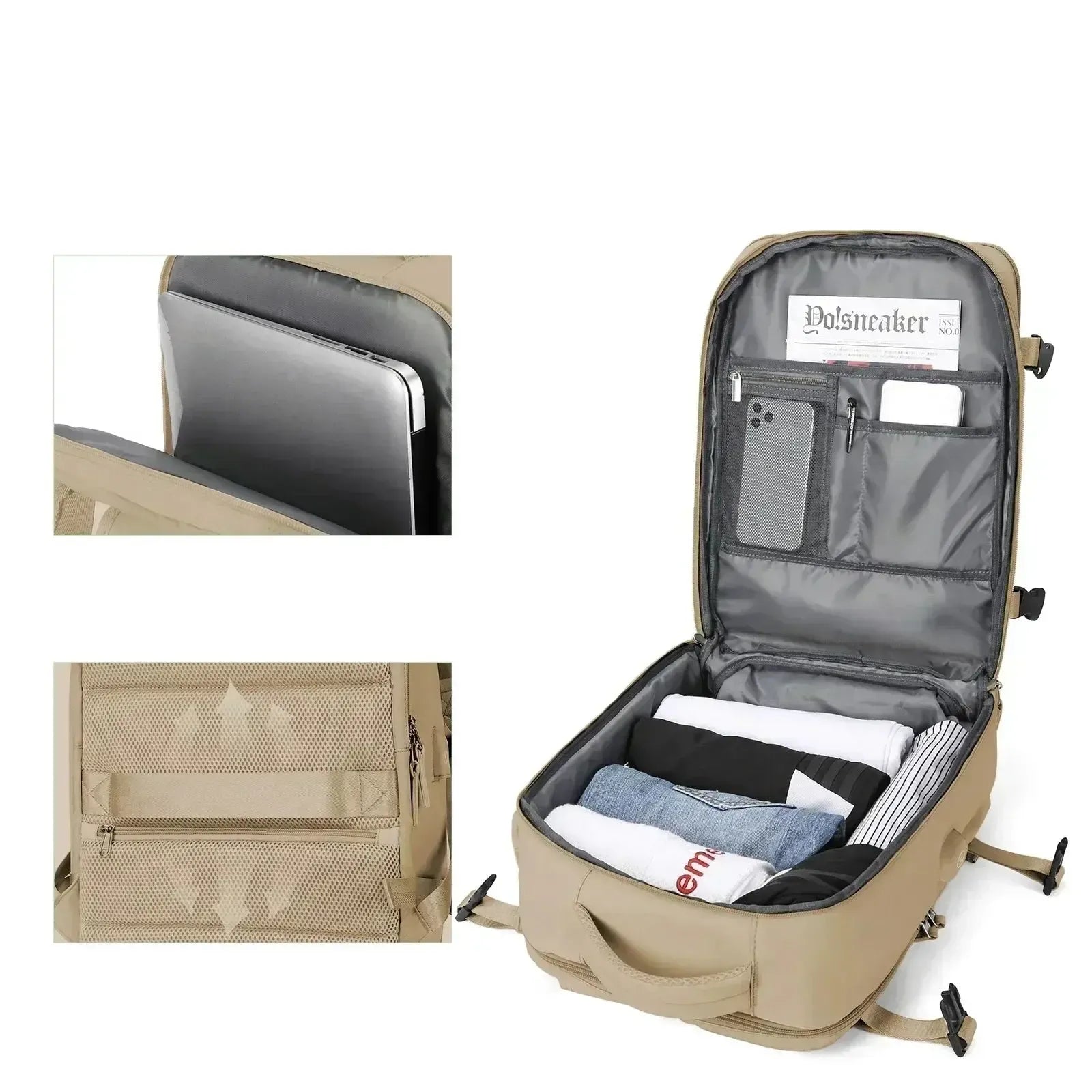 Sac à dos cabine ouverture valise 40x30x20