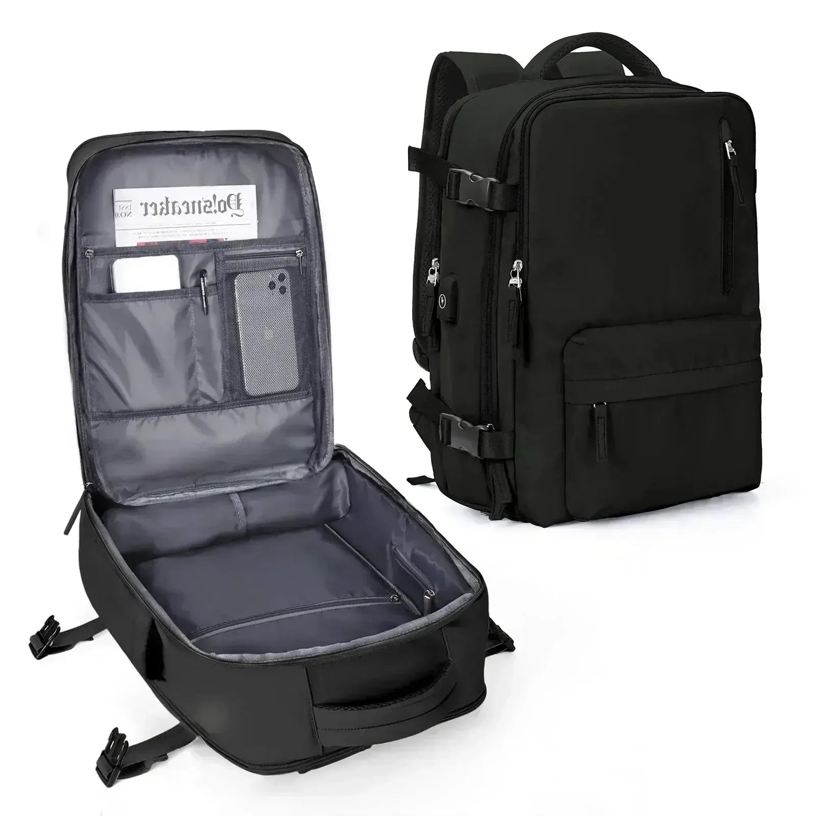 Sac à dos cabine ouverture valise 40x30x20