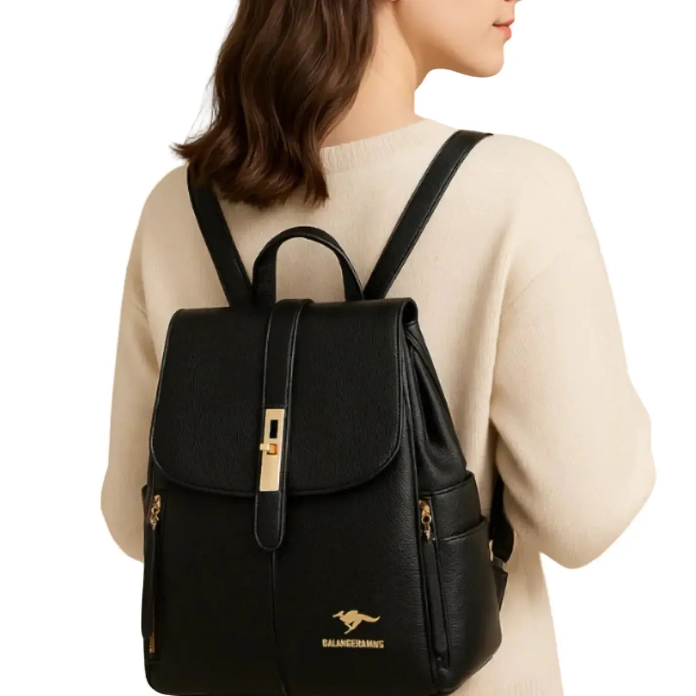 Sac à dos en cuir élégant