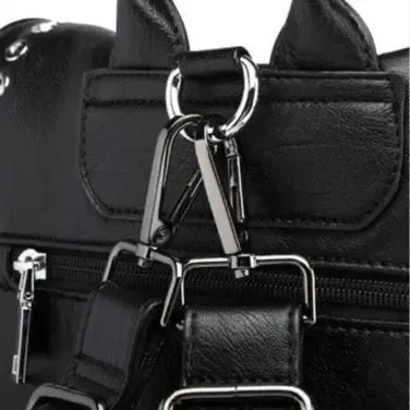 Sac à dos femme en cuir noir