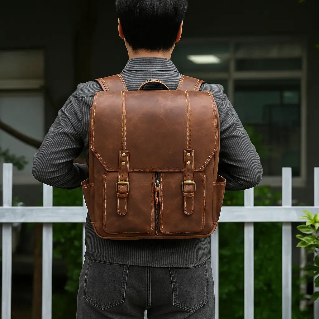 Sac à dos homme cuir vintage