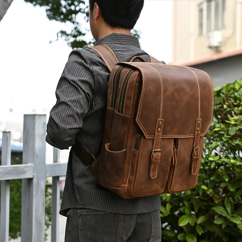 Sac à dos homme cuir vintage