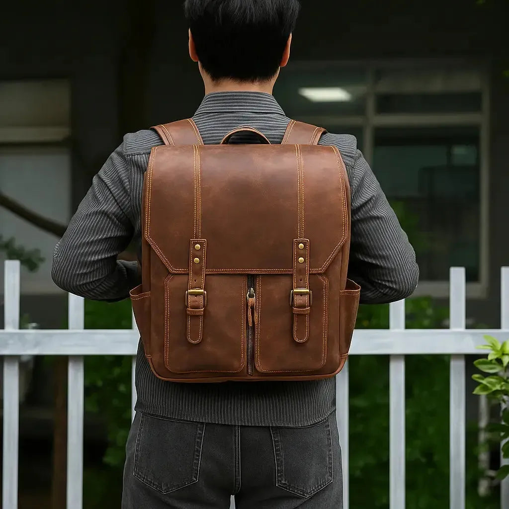 Sac à dos homme cuir vintage