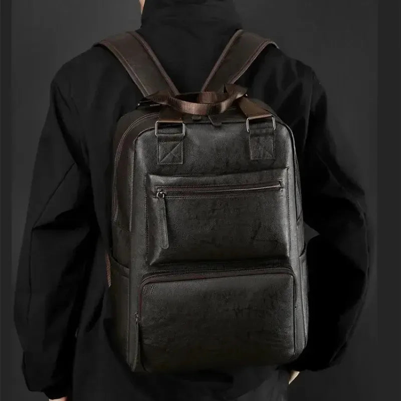 Sac à dos homme en simili cuir souple