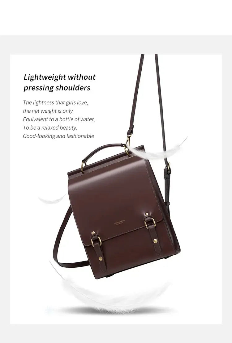 Sac à Dos Rigide en Vrai Cuir