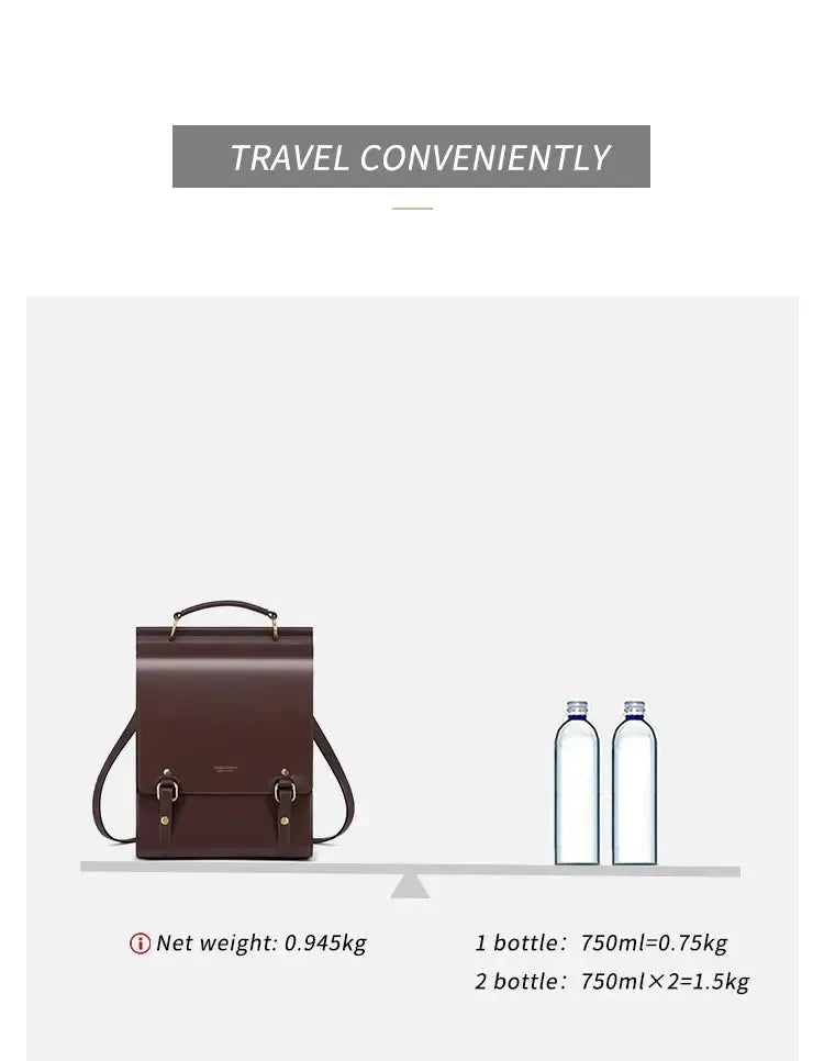 Sac à Dos Rigide en Vrai Cuir