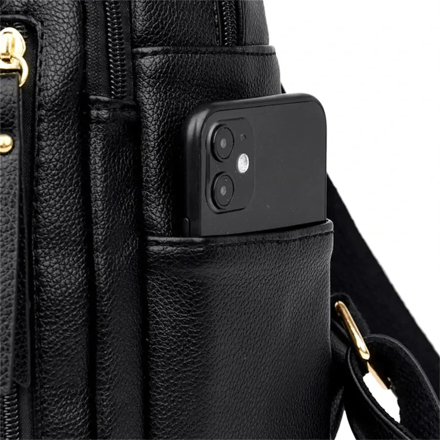 Sac à dos en cuir élégant