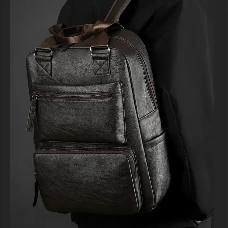 Sac à dos homme en simili cuir souple