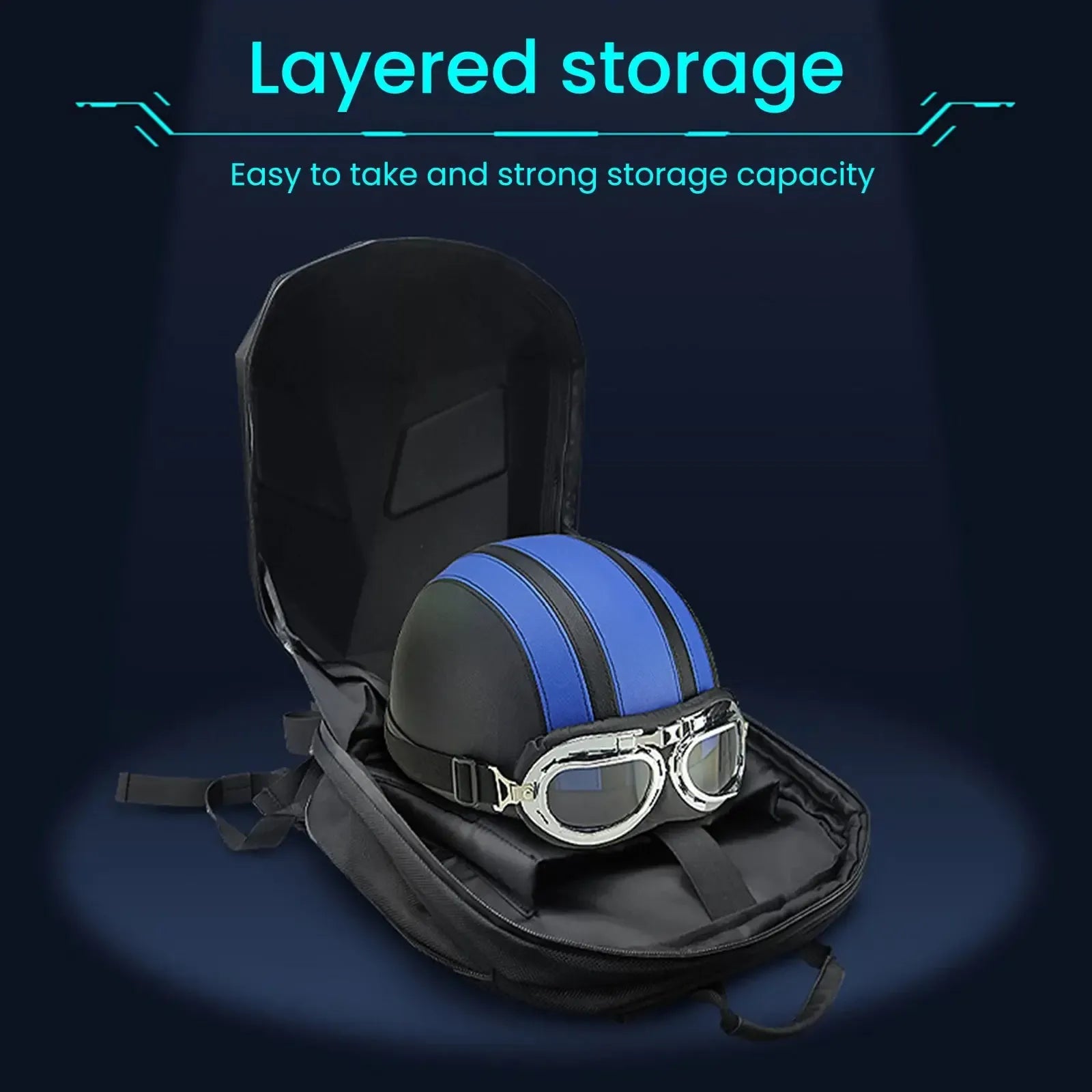 Sac à dos moto LED
