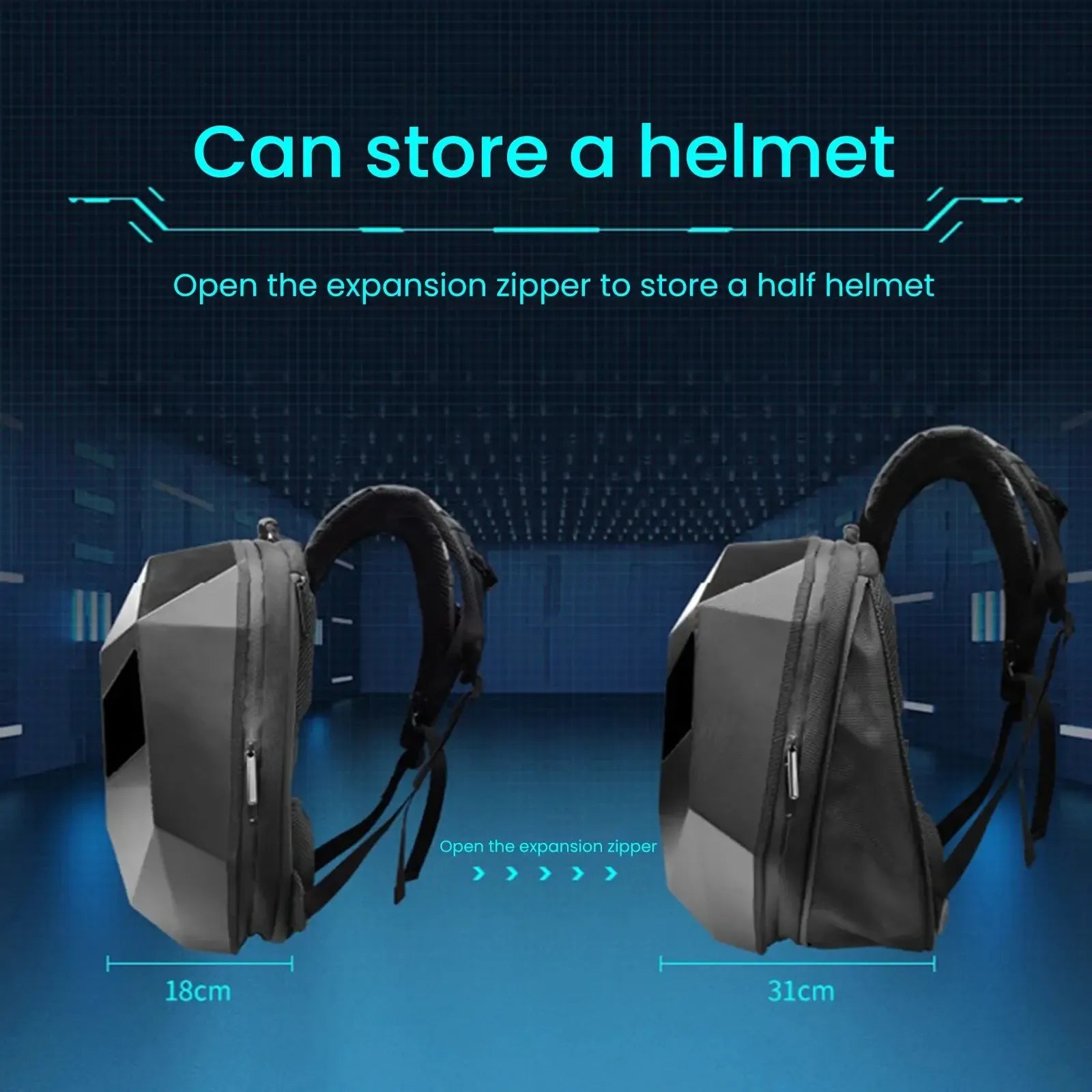 Sac à dos moto LED