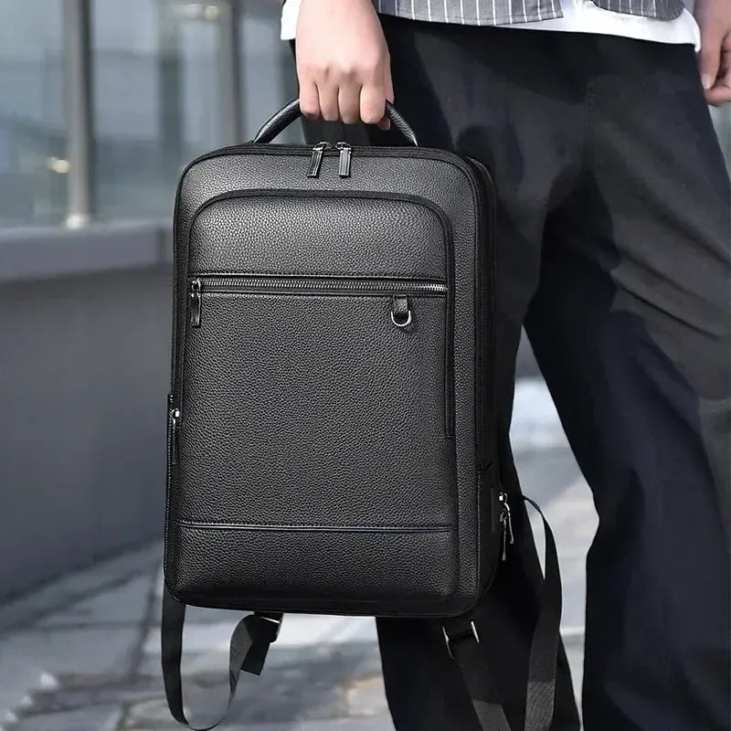 Sac à dos ordinateur en cuir synthétique
