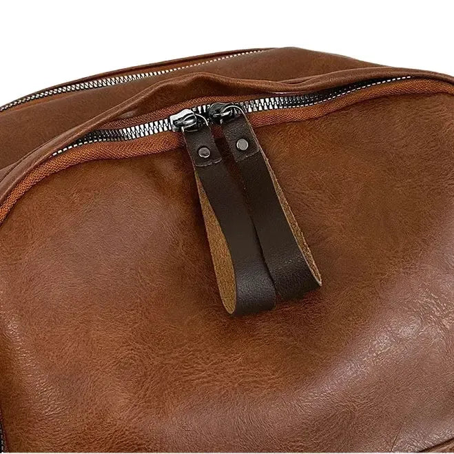 Sac à dos vintage en cuir synthétique