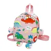 Small Toddler Dinosaur Backpack in Lightweight Nylon — Pink