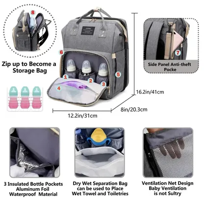 Sac à Dos à Langer avec Lit