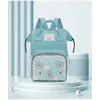 Sac à Dos à Langer Isotherme pour Poussette — Bleu Vert