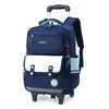 Sac à dos à roulette léger et imperméable — Bleu 2 Roues