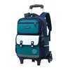 Sac à dos à roulette léger et imperméable — Vert 6 Roues