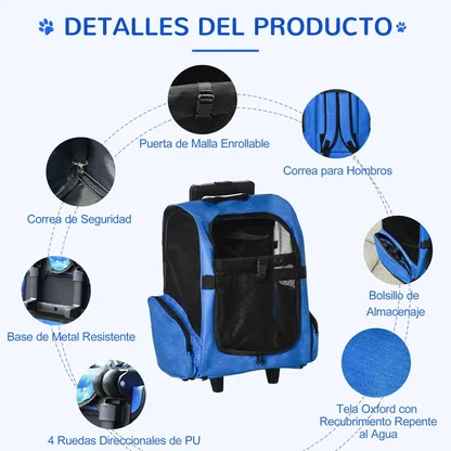 Sac à Dos à Roulette pour Chien