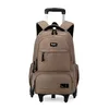 Sac à dos à roulettes grand volume — Brun 6 Roues