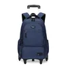 Sac à dos à roulettes grand volume — Bleu 6 Roues