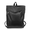 Sac à Dos Coréen Simili Cuir — Noir