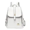 Sac à dos en cuir élégant — Blanc
