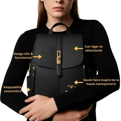 Sac à dos en cuir élégant
