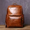 Sac à Dos en Cuir pour les Cours — Marron
