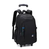 Sac à dos enfant et adolescent à roulettes — Noir & Bleu 2 Roues