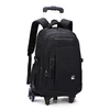 Sac à dos enfant et adolescent à roulettes — Noir 6 Roues