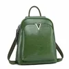 Sac à Dos Femme en Cuir Artisanal — Vert
