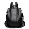 Sac à Dos Femme en Cuir de Luxe — Noir