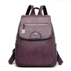 Sac à Dos Femme en Cuir Véritable — Violet