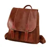 Sac à Dos Femme Vintage en Cuir — Marron
