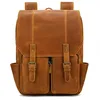 Sac à dos homme cuir vintage — Marron Clair