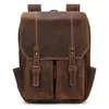 Sac à dos homme cuir vintage — Chocolat