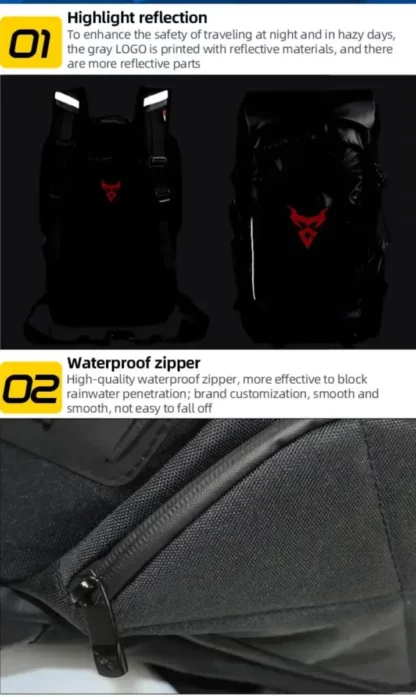 Sac à Dos Moto Accrochable sur Porte Bagage