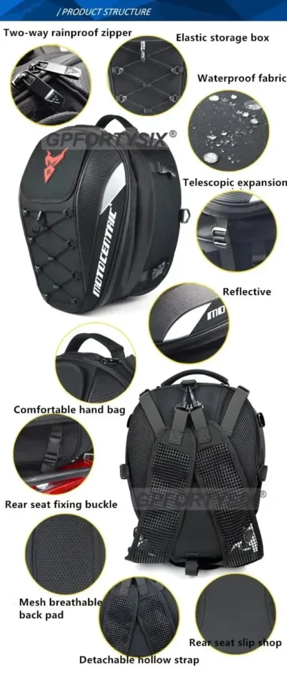 Sac à Dos Moto Extensible