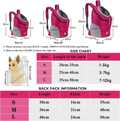 Sac à Dos pour chien Confortable