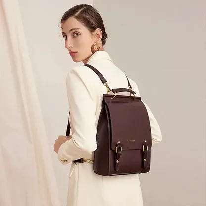 Sac à Dos Rigide en Vrai Cuir