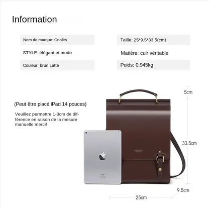 Sac à Dos Rigide en Vrai Cuir