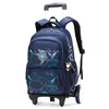 Sac à dos scolaire à roulettes — Bleu Grandes Roues