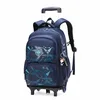 Sac à dos scolaire à roulettes — Bleu 2 Roues