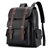 Sac à Dos Simili Cuir Homme — Noir Contrasté