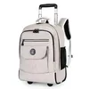 Sac à dos voyage à roulettes 20L à 35L — Blanc
